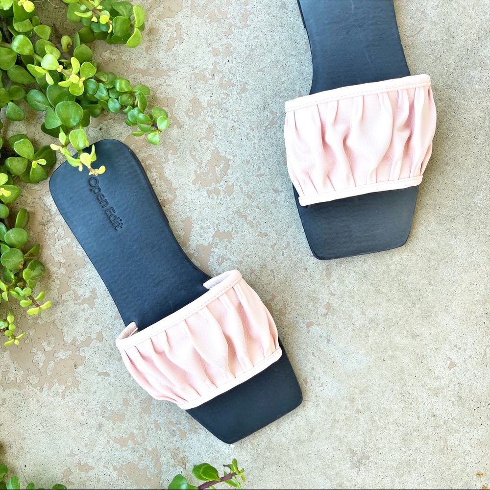 Open Edit Brynn Slide Sandals, Size 6.5